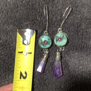 Sterling and amethyst earrings